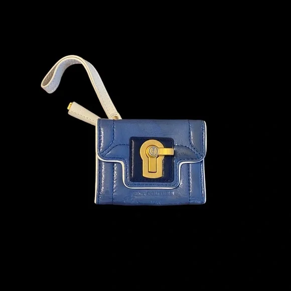 Juicy Couture Blue Coated Leather Wallet Wristlet - Picture 6 of 10